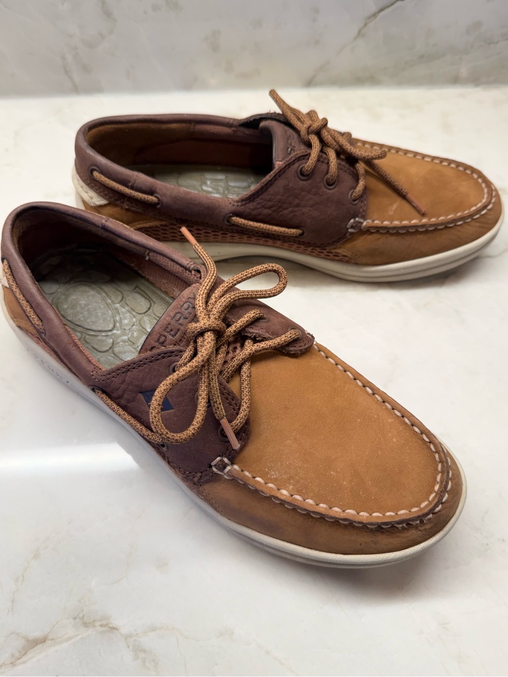 Men’s Sperry Gamefish 3-Eye Tan/Brown Boat Shoes - 8.5 B